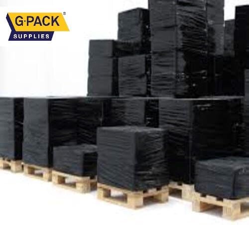 G-Pack 01 Rulo Streç Film Siyah 18 x 1000 Ft 85 Ölçer Palet Plastik Shrink Wrap Depolama Ambalaj Mobilya Taşımak için Ideal 21.6