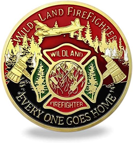 Wildland İtfaiyeci Mücadelesi Coin İnce Kırmızı Çizgi Kardeşlik Yangın Kurtarma İtfaiyeci Hatıra Paraları
