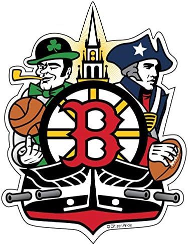 Boston Spor Fan Arması, Etiket Çıkartması kalıp Kesim Vinil, 4.2x5.5, ABD'de üretilmiştir