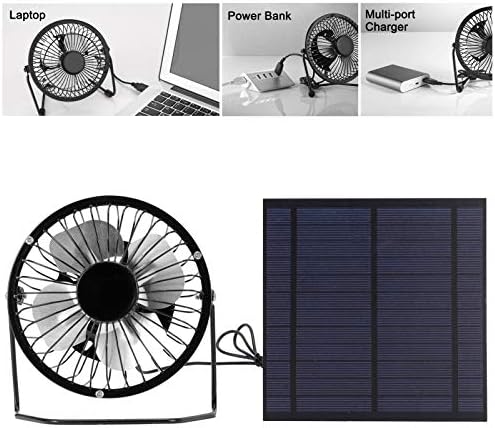 Fockety Güneş Paneli Powered Fan, Güneş Paneli Soğutma Fanı, Güneş Enerjili Fan, Solar Charger Paneli, Köpek Tavuk Evi Sera için